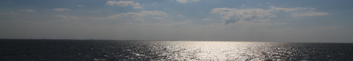 Die Nordsee mit Sonnenspiegelung